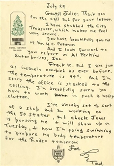 1968 Theodor “Dr. Seuss” Geisel Handwritten and Signed Letter 